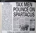 Tax Men pounce on Spartacus.