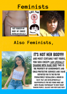 Fembot vs Teen Girl (agency, consent, autonomy, services, protection, child, teen, shock, disgust, hypocrisy, feminism, leftism, radfem, feminazi)