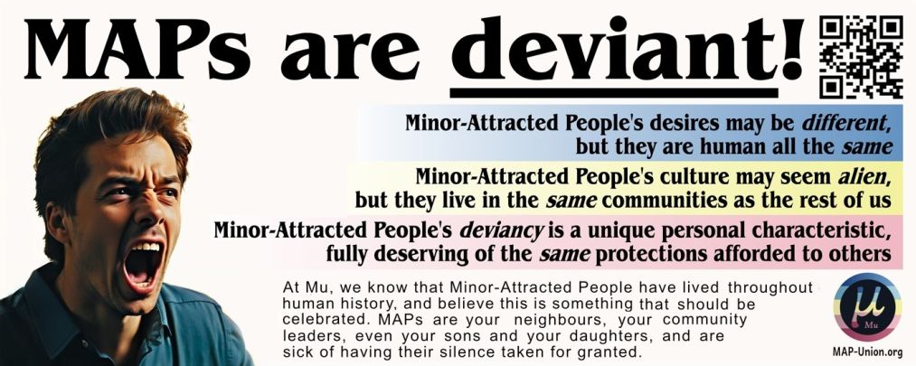 MAPs Are Deviant - part of the Invalid Impact Poster Campaign (map flag, provocative, mu)
